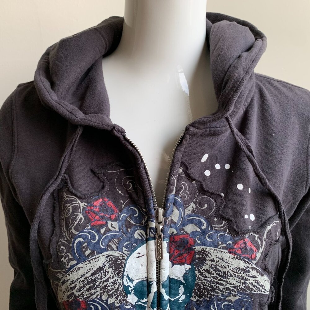 Billabong black skull print hoodie sweater - Picture 4 of 8